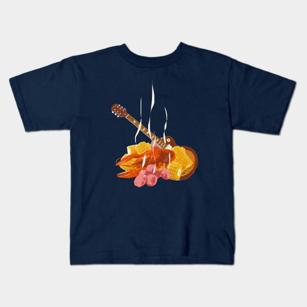 Crawfish Boil Kids T-Shirt by Showdeer